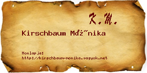 Kirschbaum Mónika névjegykártya